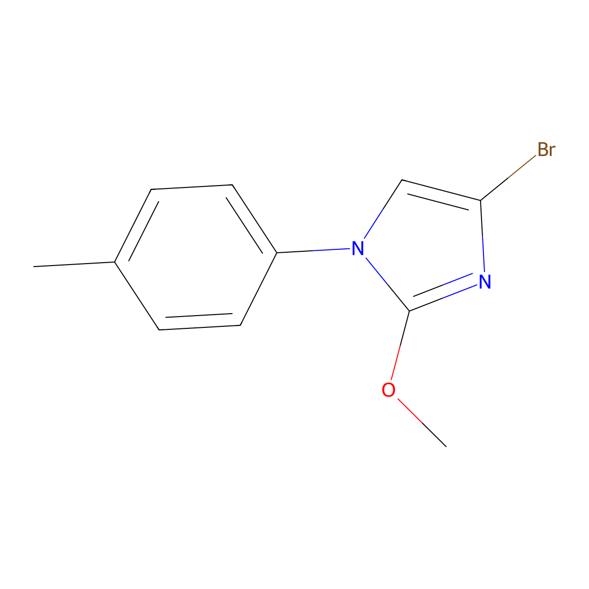 4-bromo-2-methoxy-1-(p-tolyl)-1H-imidazole molecular structure, CAS 2294949-47-4