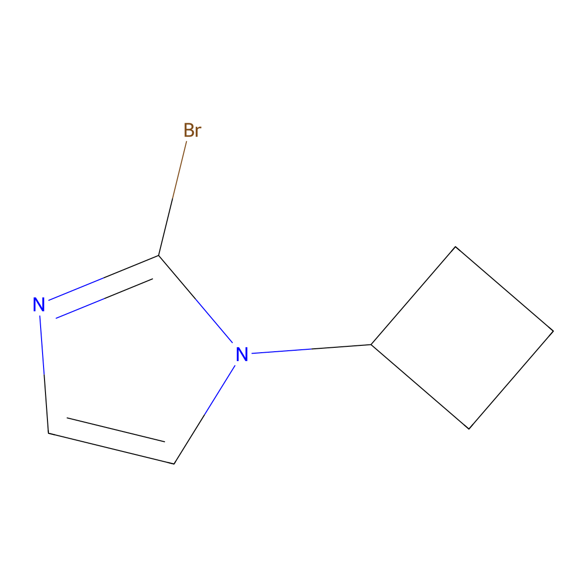 2-Bromo-1-cyclobutyl-1H-imidazole molecular structure, CAS 2294949-50-9
