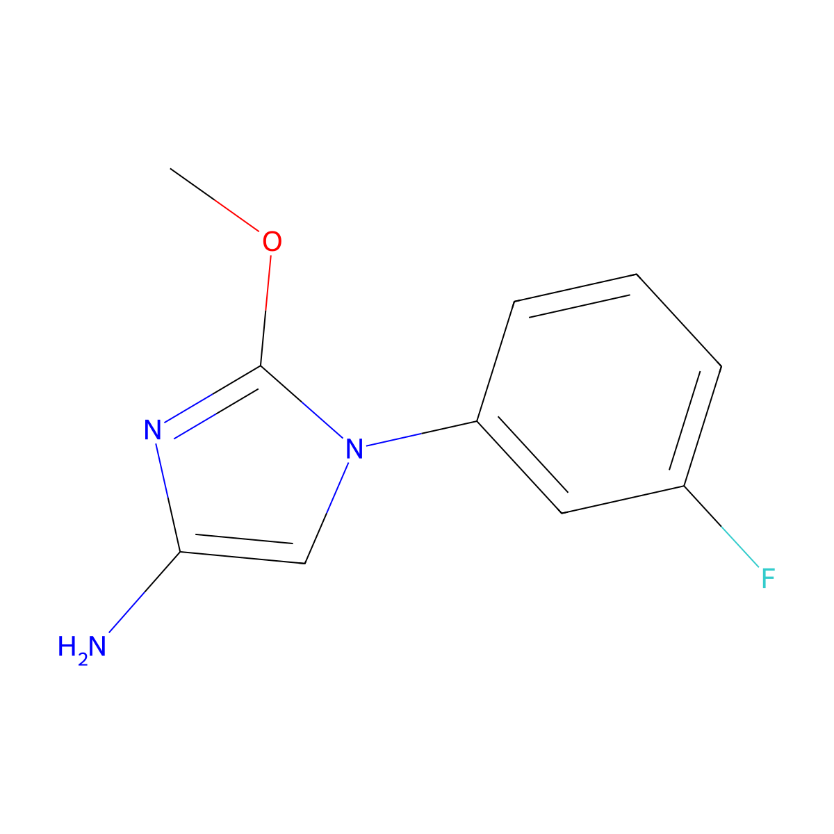 1-(3-fluorophenyl)-2-methoxy-1H-imidazol-4-amine molecular structure, CAS 2294949-58-7