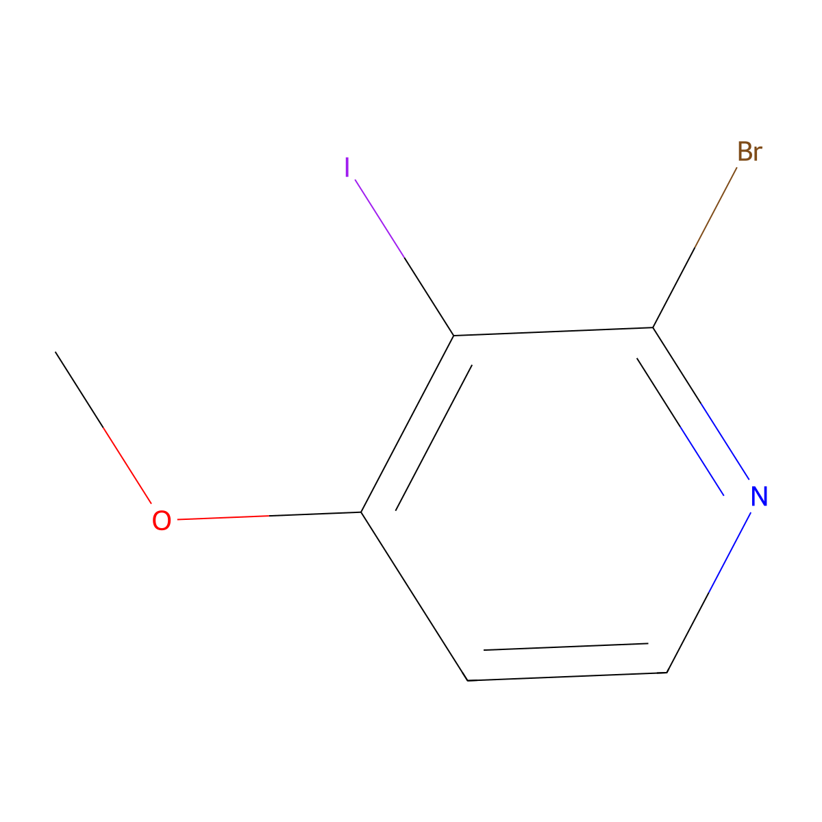 2-Bromo-3-iodo-4-methoxypyridine molecular structure, CAS 2294949-71-4