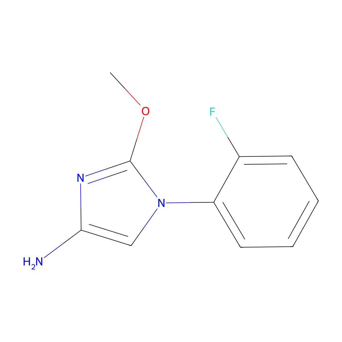 1-(2-fluorophenyl)-2-methoxy-1H-imidazol-4-amine molecular structure, CAS 2294949-78-1