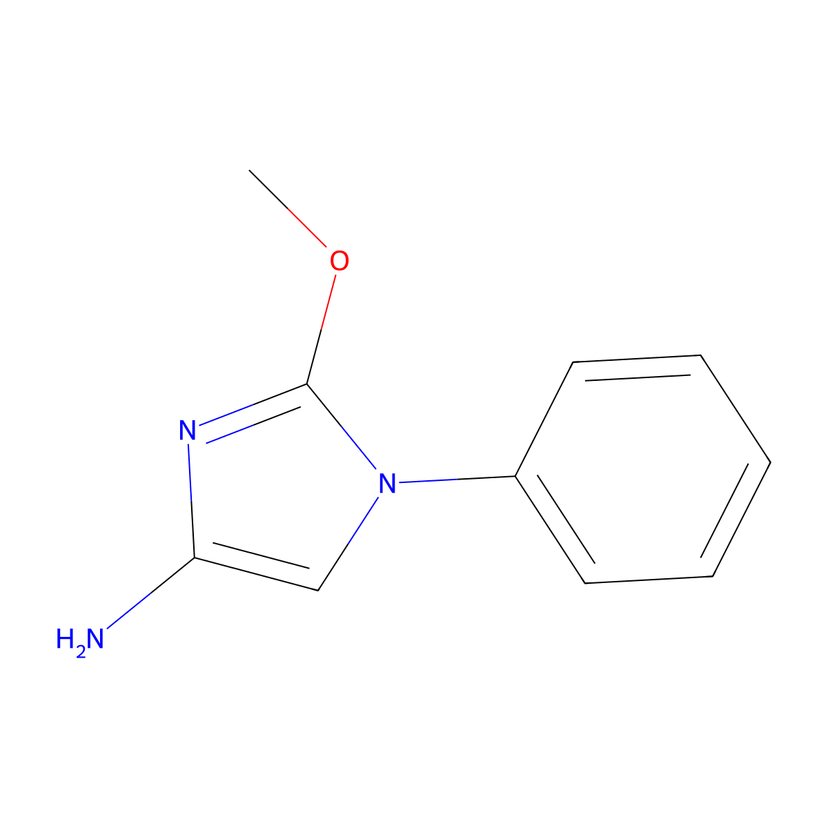 2-methoxy-1-phenyl-1H-imidazol-4-amine molecular structure, CAS 2294949-88-3