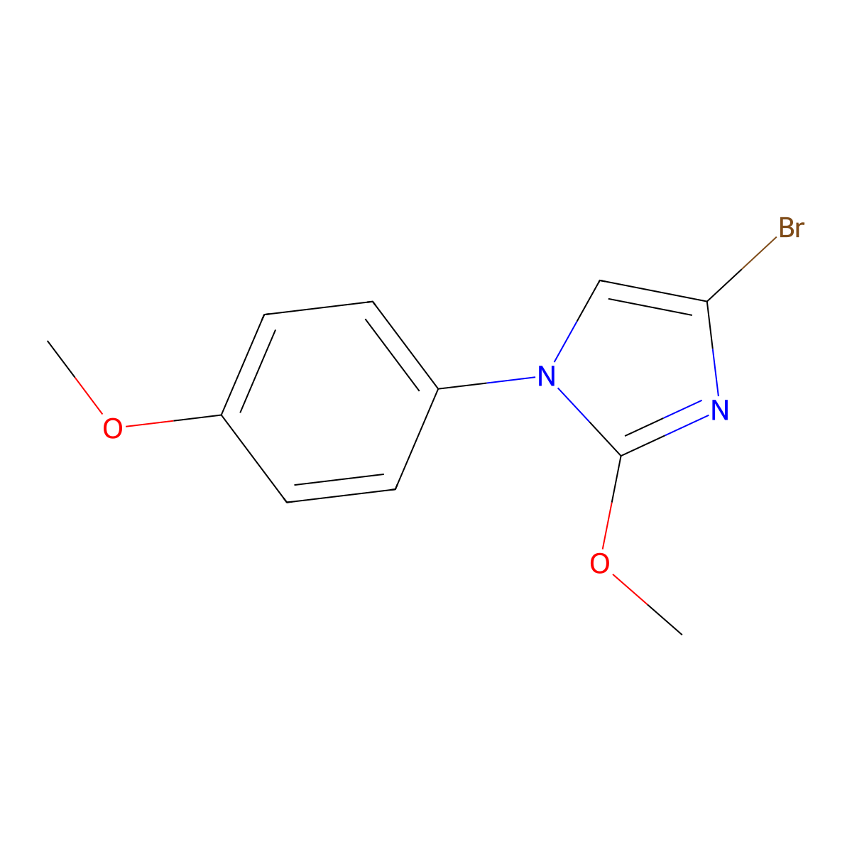 4-bromo-2-methoxy-1-(4-methoxyphenyl)-1H-imidazole molecular structure, CAS 2294949-90-7