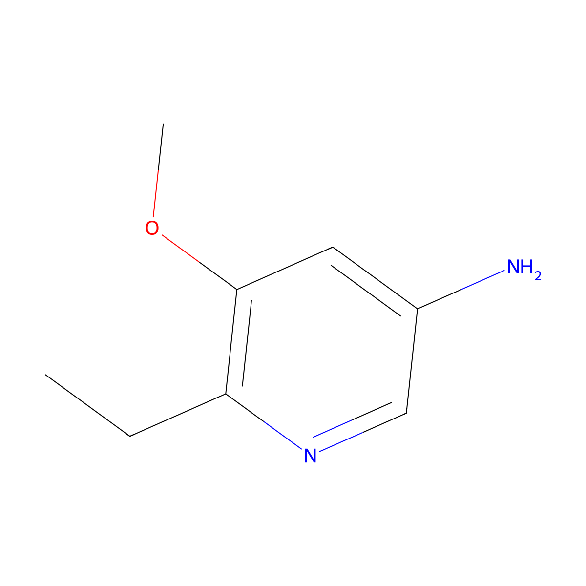 6-Ethyl-5-methoxypyridin-3-amine molecular structure, CAS 2294949-92-9