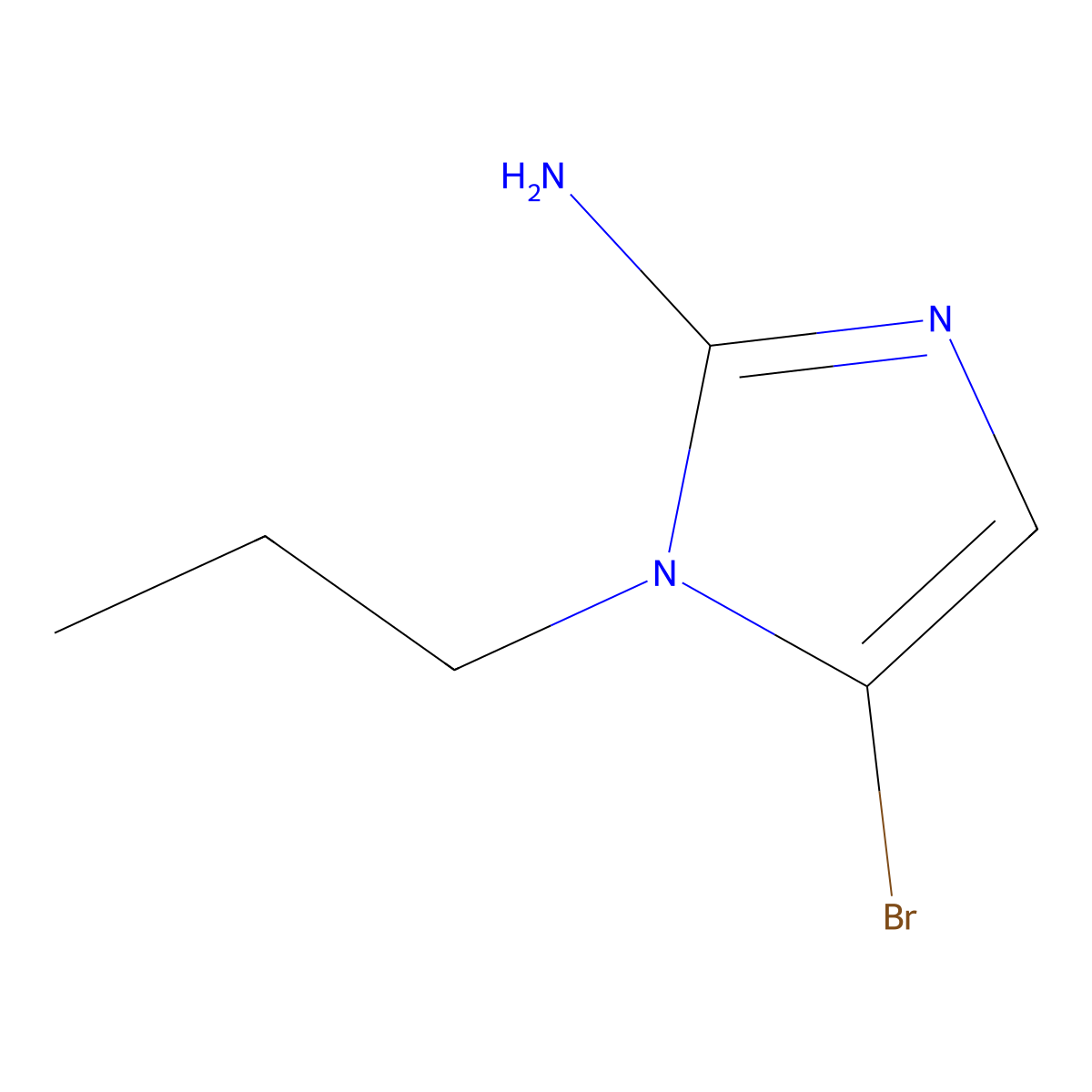 5-bromo-1-propyl-1H-imidazol-2-amine molecular structure, CAS 2294949-96-3