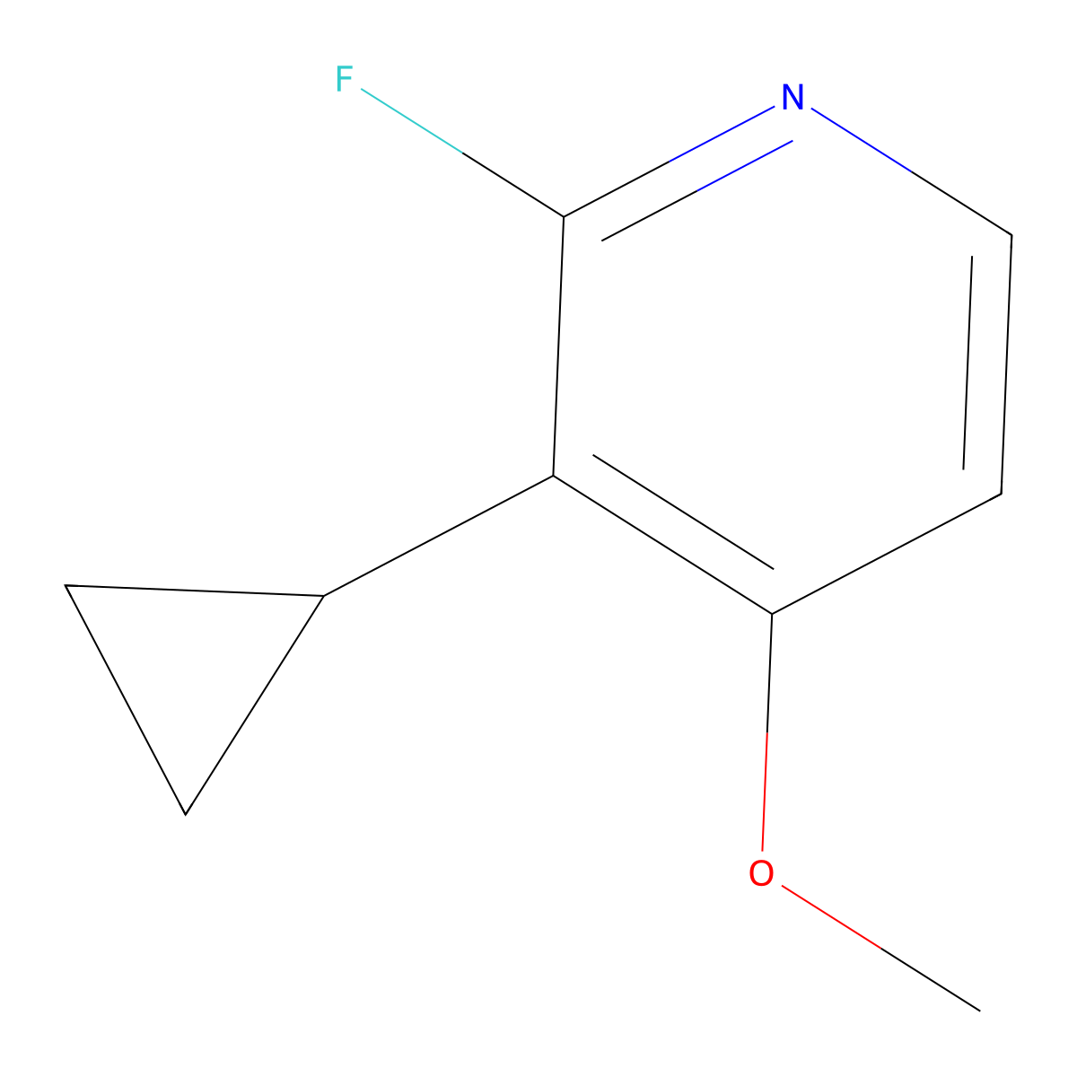 3-Cyclopropyl-2-fluoro-4-methoxypyridine molecular structure, CAS 2294950-01-7