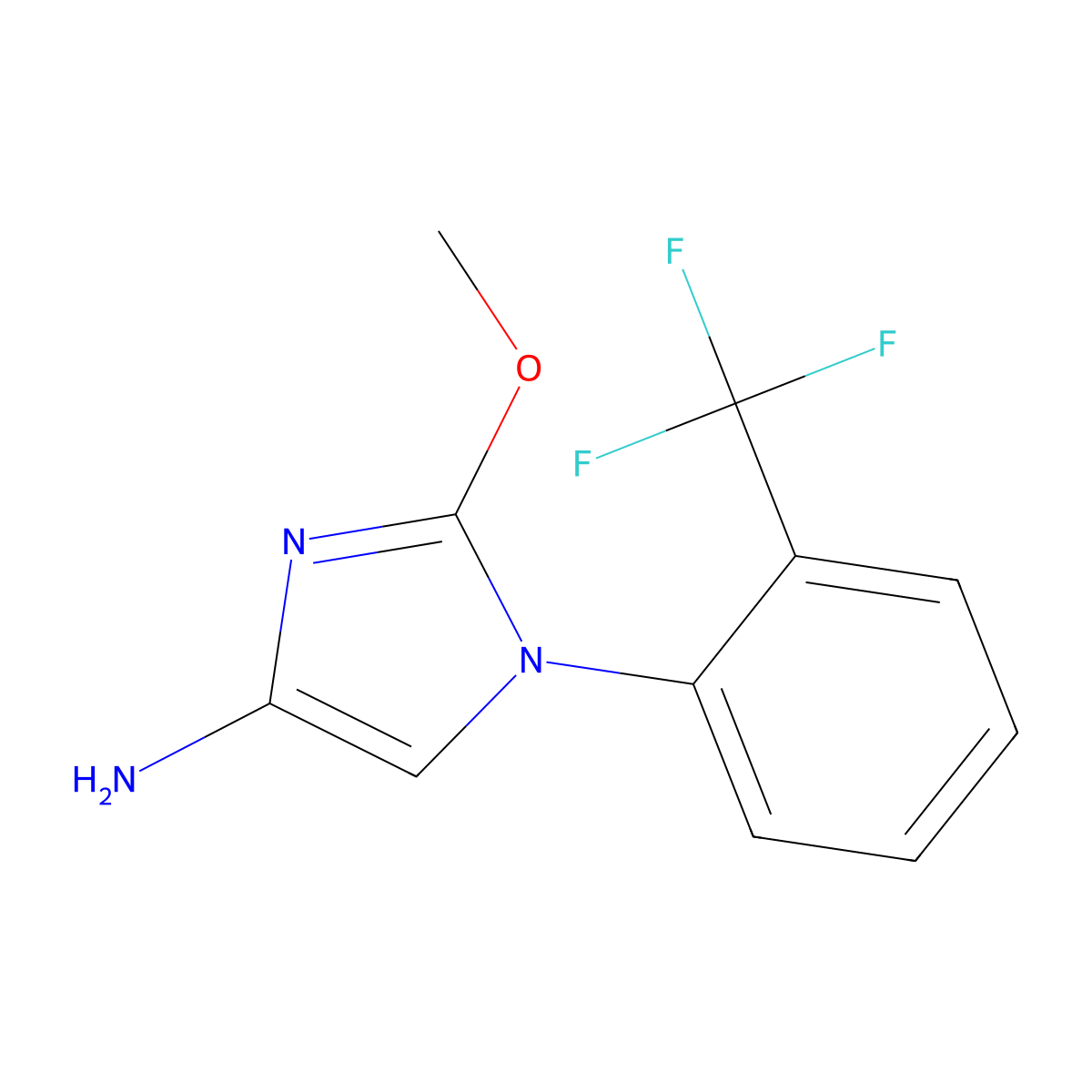 2-methoxy-1-(2-(trifluoromethyl)phenyl)-1H-imidazol-4-amine molecular structure, CAS 2294950-04-0
