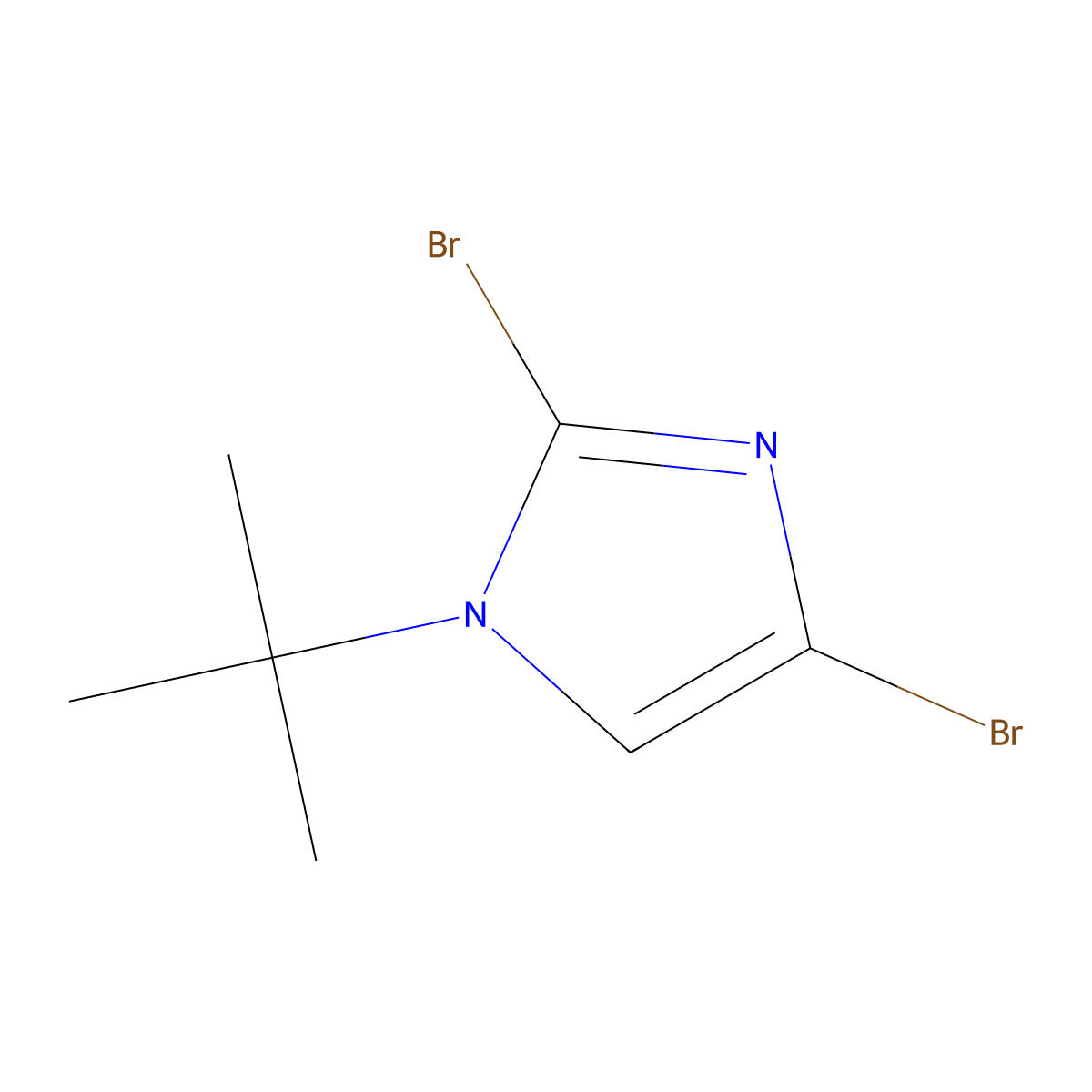 2,4-dibromo-1-(tert-butyl)-1H-imidazole molecular structure, CAS 2294950-17-5