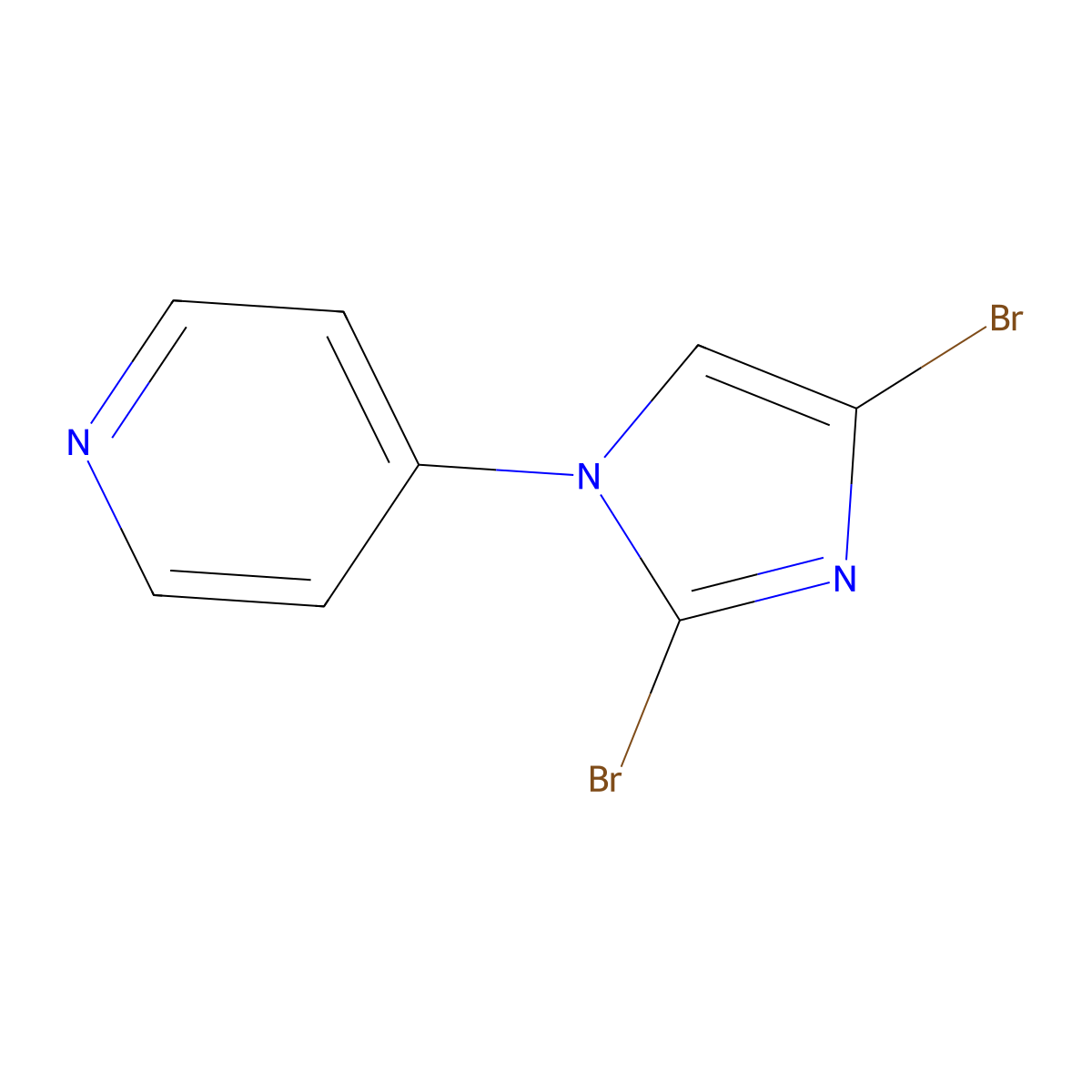 4-(2,4-dibromo-1H-imidazol-1-yl)pyridine molecular structure, CAS 2294950-31-3