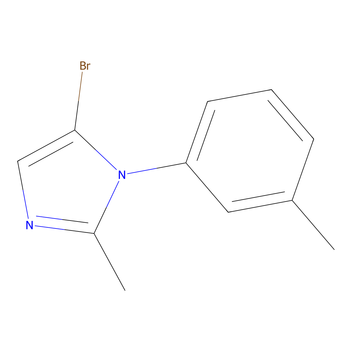 5-bromo-2-methyl-1-(m-tolyl)-1H-imidazole molecular structure, CAS 2294950-33-5