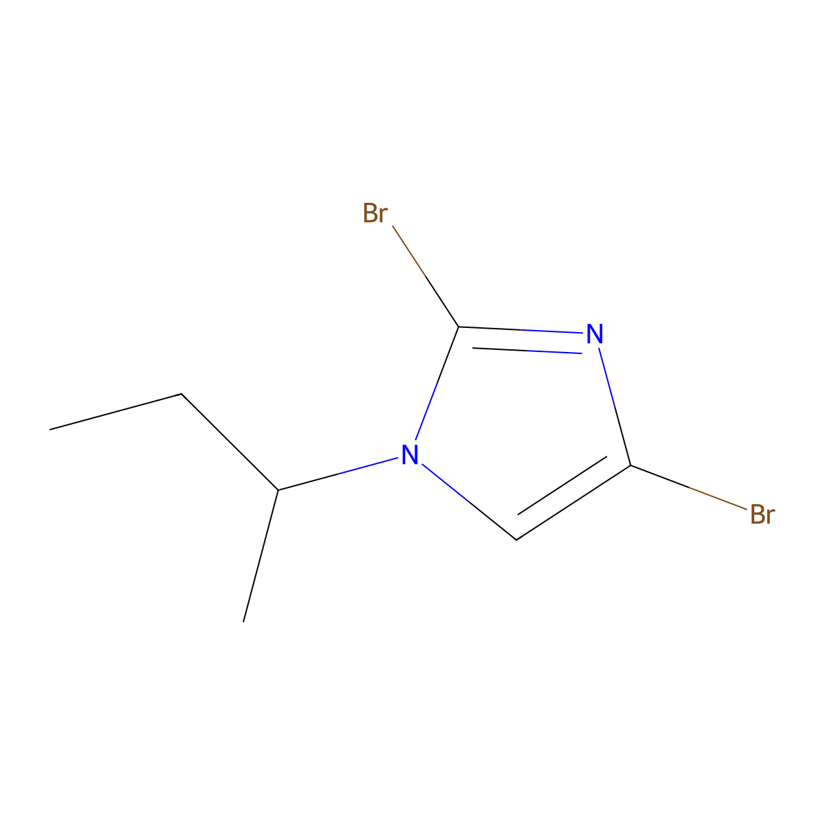 2,4-dibromo-1-(sec-butyl)-1H-imidazole molecular structure, CAS 2294950-36-8