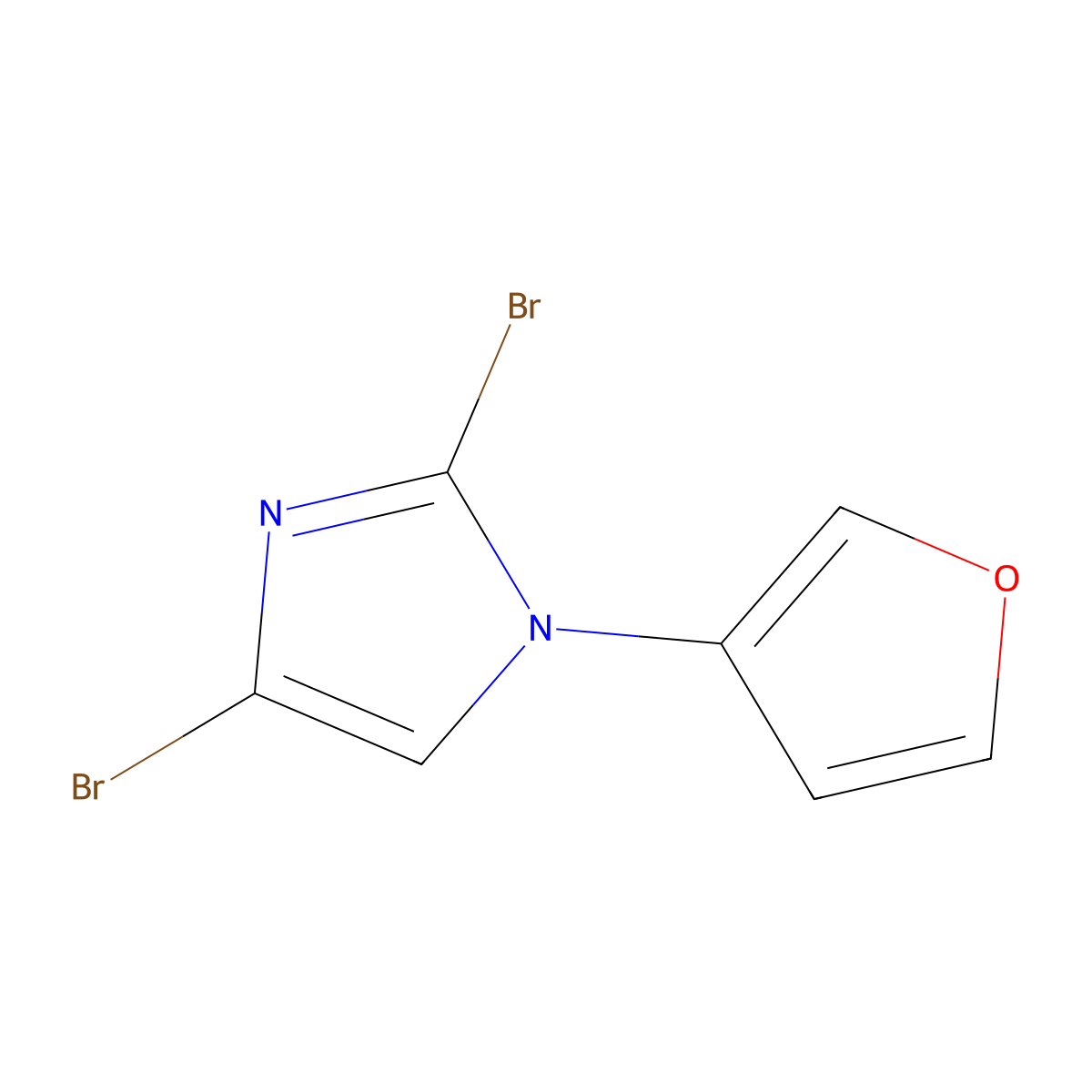 2,4-dibromo-1-(furan-3-yl)-1H-imidazole molecular structure, CAS 2294950-37-9