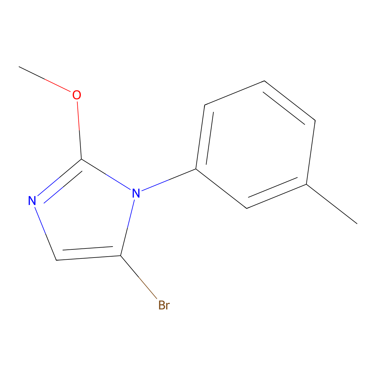 5-bromo-2-methoxy-1-(m-tolyl)-1H-imidazole molecular structure, CAS 2294950-39-1