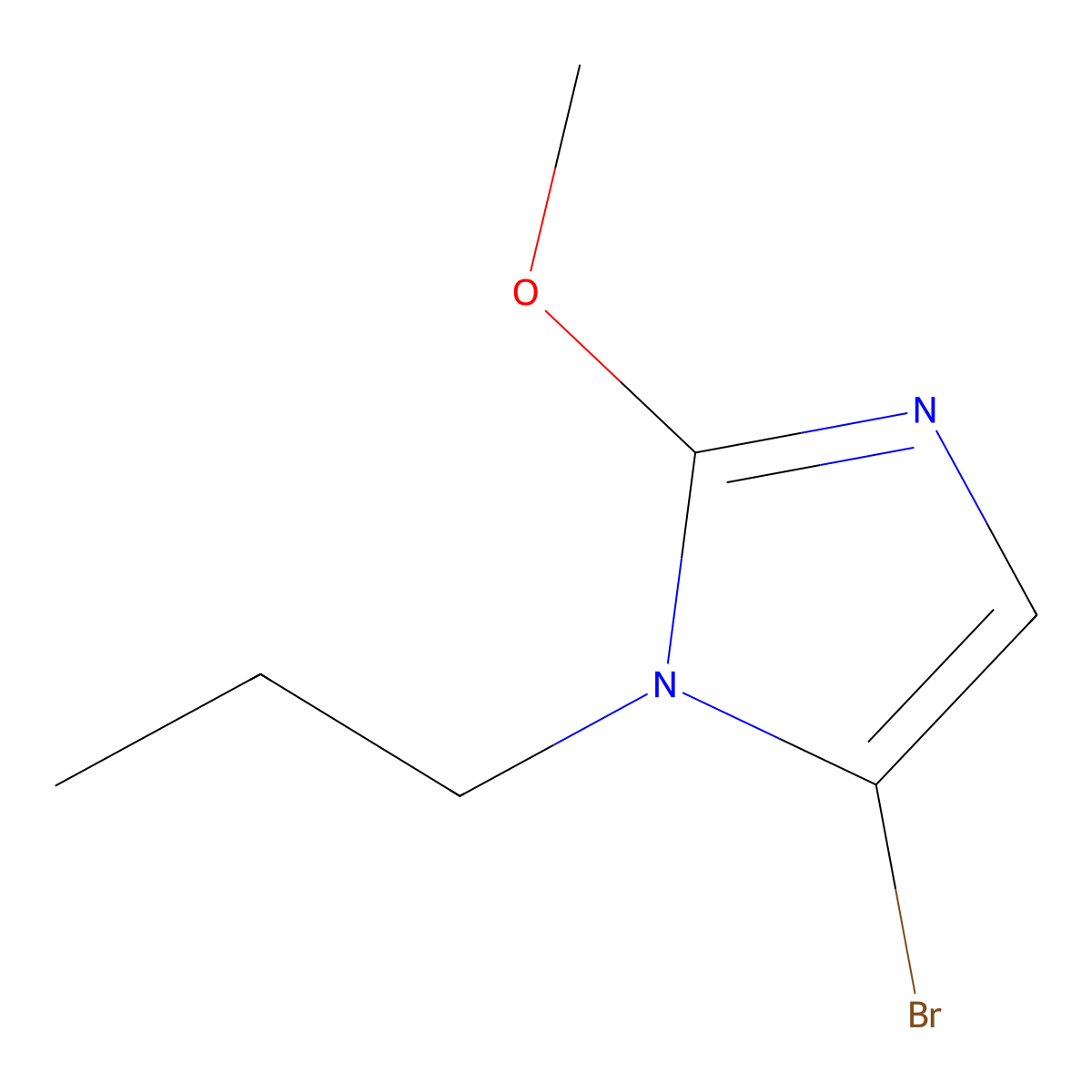 5-bromo-2-methoxy-1-propyl-1H-imidazole molecular structure, CAS 2294950-45-9