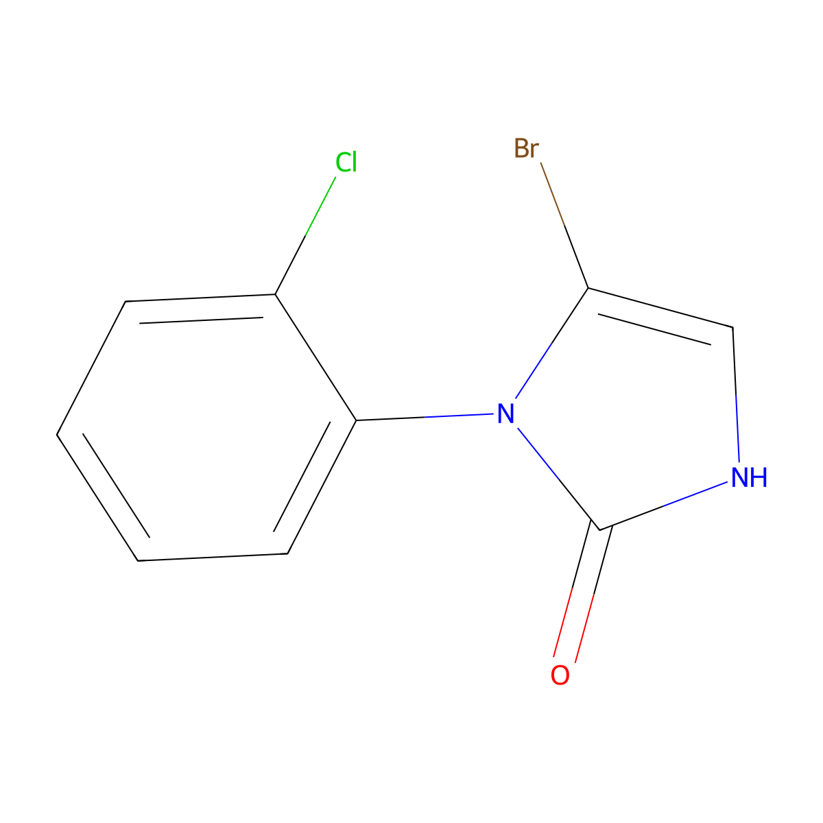 5-bromo-1-(2-chlorophenyl)-1,3-dihydro-2H-imidazol-2-one molecular structure, CAS 2294950-58-4