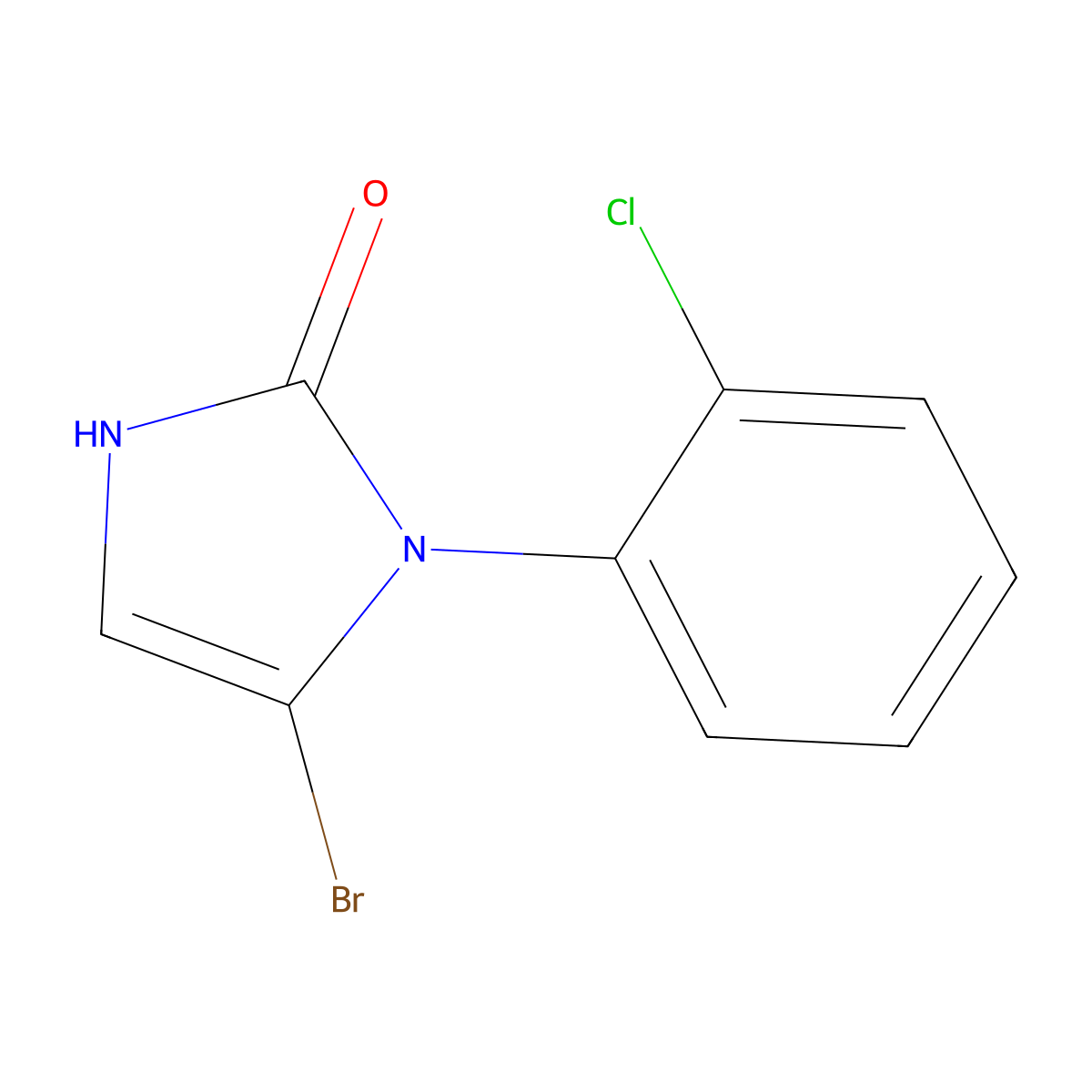 5-bromo-1-(2-chlorophenyl)-1,3-dihydro-2H-imidazol-2-one molecular structure, CAS 2294950-58-4