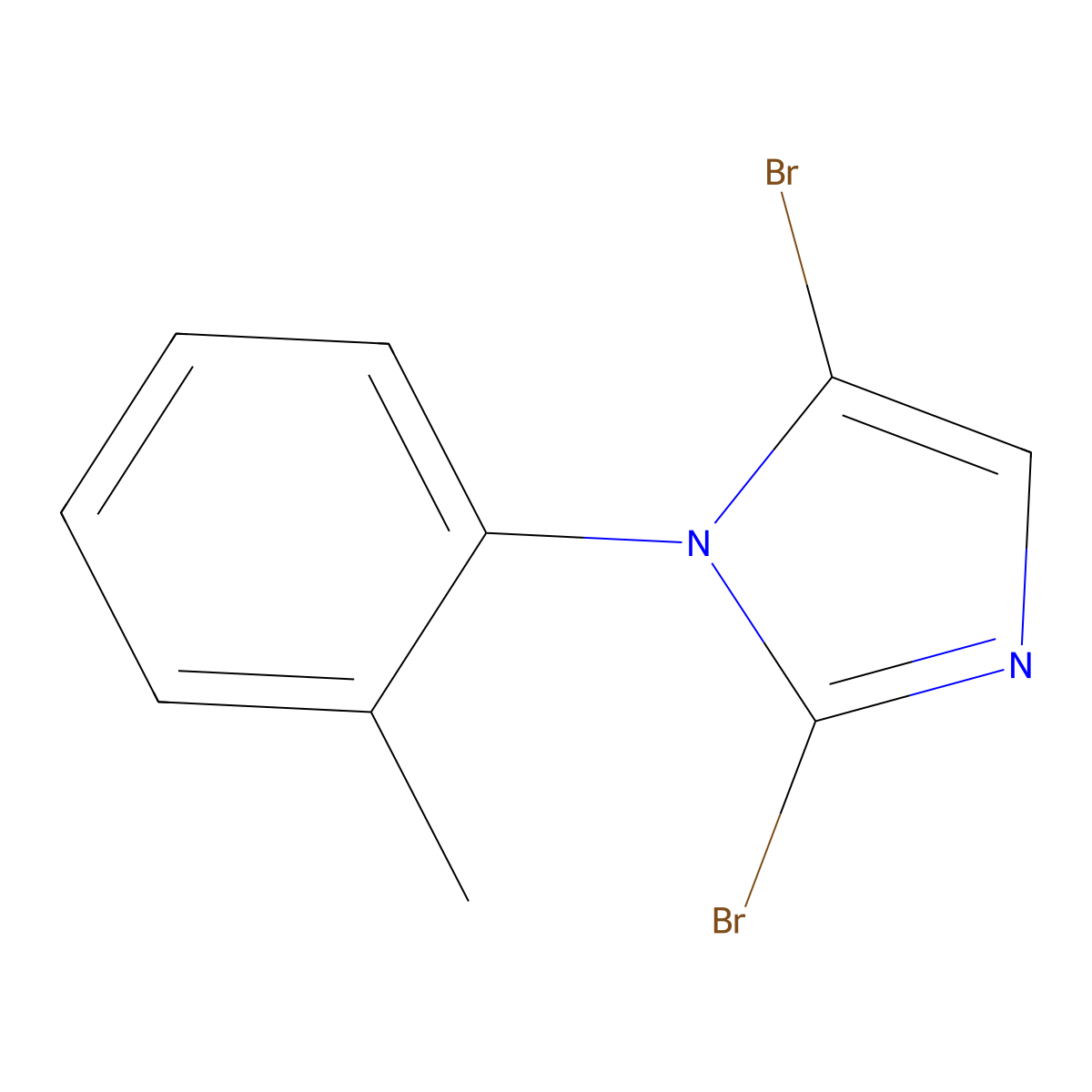 2,5-dibromo-1-(o-tolyl)-1H-imidazole molecular structure, CAS 2294950-60-8