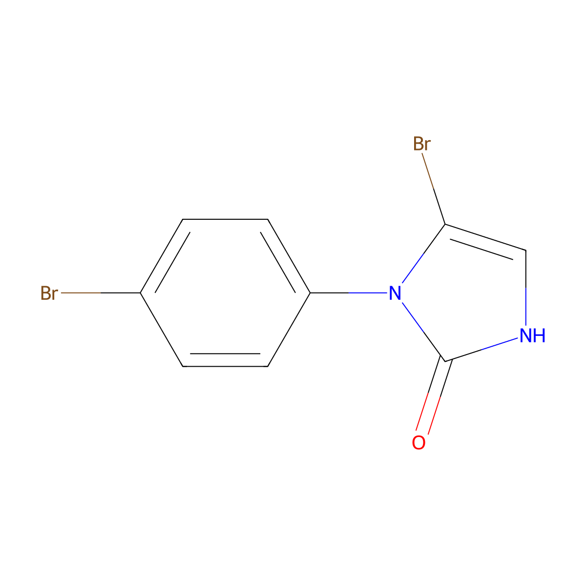 5-bromo-1-(4-bromophenyl)-1,3-dihydro-2H-imidazol-2-one molecular structure, CAS 2294950-61-9