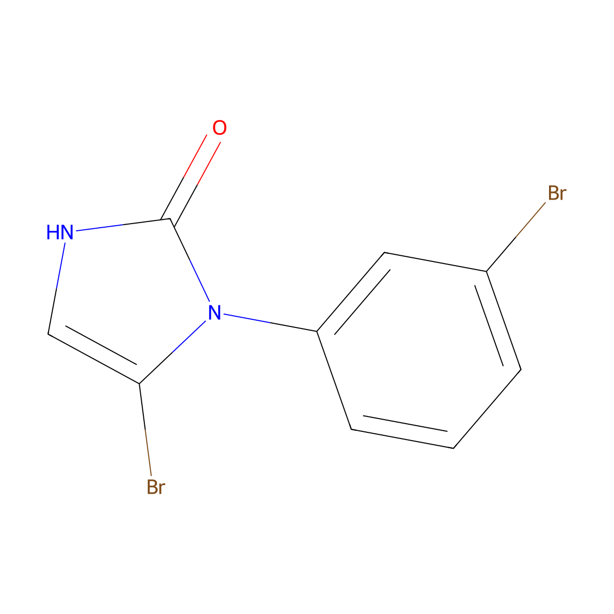 5-bromo-1-(3-bromophenyl)-1,3-dihydro-2H-imidazol-2-one molecular structure, CAS 2294950-66-4
