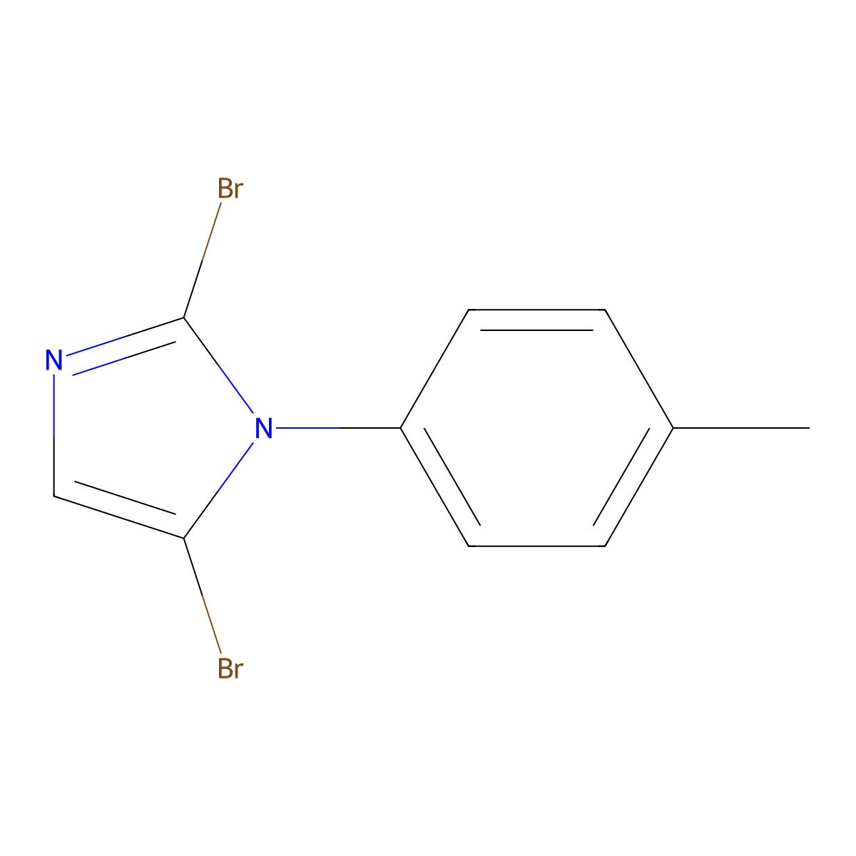 2,5-dibromo-1-(p-tolyl)-1H-imidazole molecular structure, CAS 2294950-69-7