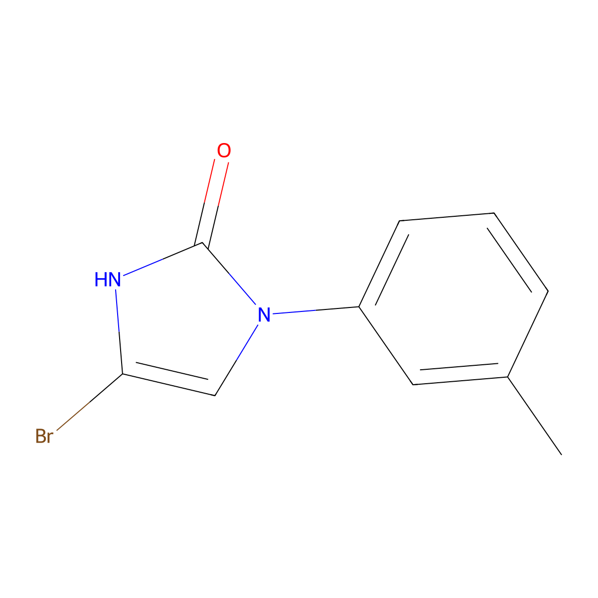 4-bromo-1-(m-tolyl)-1,3-dihydro-2H-imidazol-2-one molecular structure, CAS 2294950-70-0