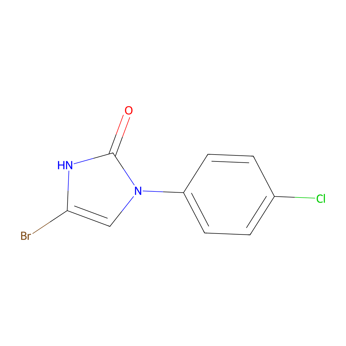 4-bromo-1-(4-chlorophenyl)-1,3-dihydro-2H-imidazol-2-one molecular structure, CAS 2294956-88-8