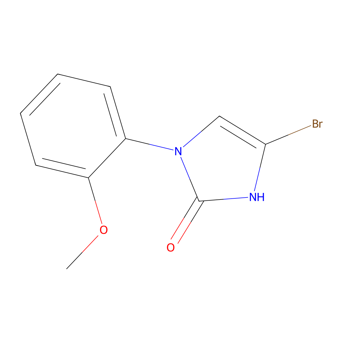 4-bromo-1-(2-methoxyphenyl)-1,3-dihydro-2H-imidazol-2-one molecular structure, CAS 2294956-92-4