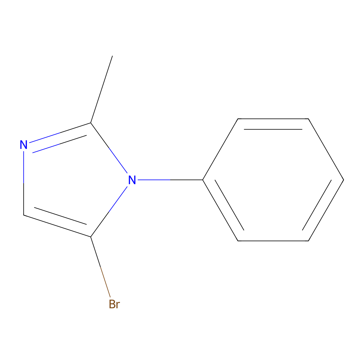 5-bromo-2-methyl-1-phenyl-1H-imidazole molecular structure, CAS 2294956-95-7