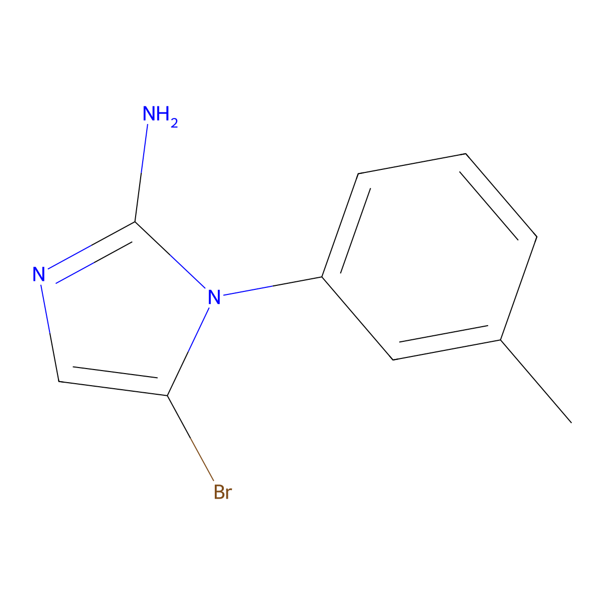 5-bromo-1-(m-tolyl)-1H-imidazol-2-amine molecular structure, CAS 2294957-00-7