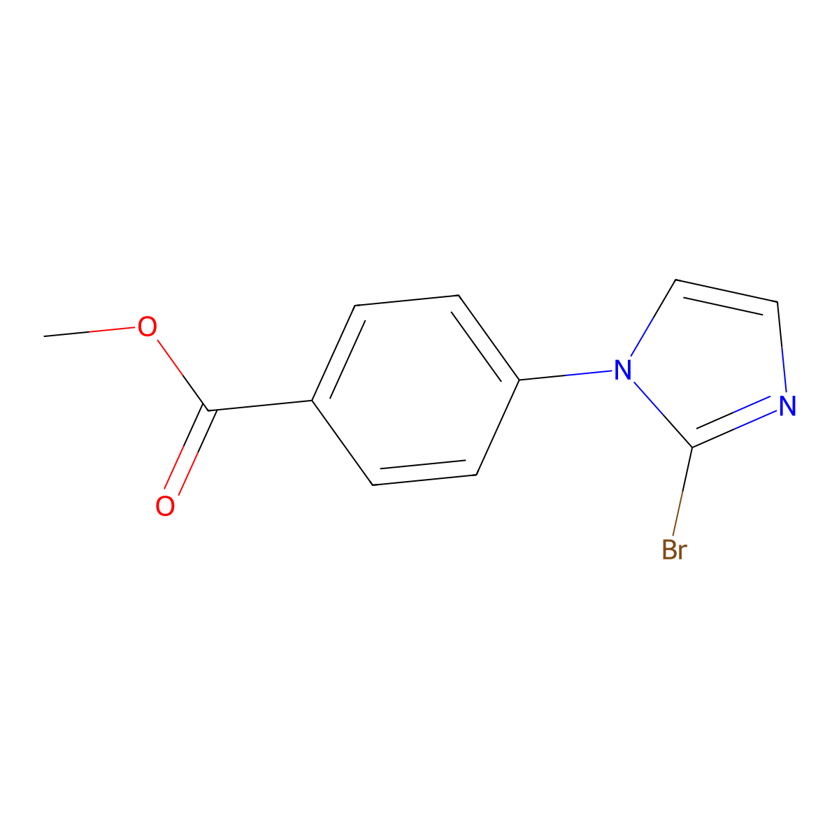 methyl 4-(2-bromo-1H-imidazol-1-yl)benzoate molecular structure, CAS 2294957-06-3