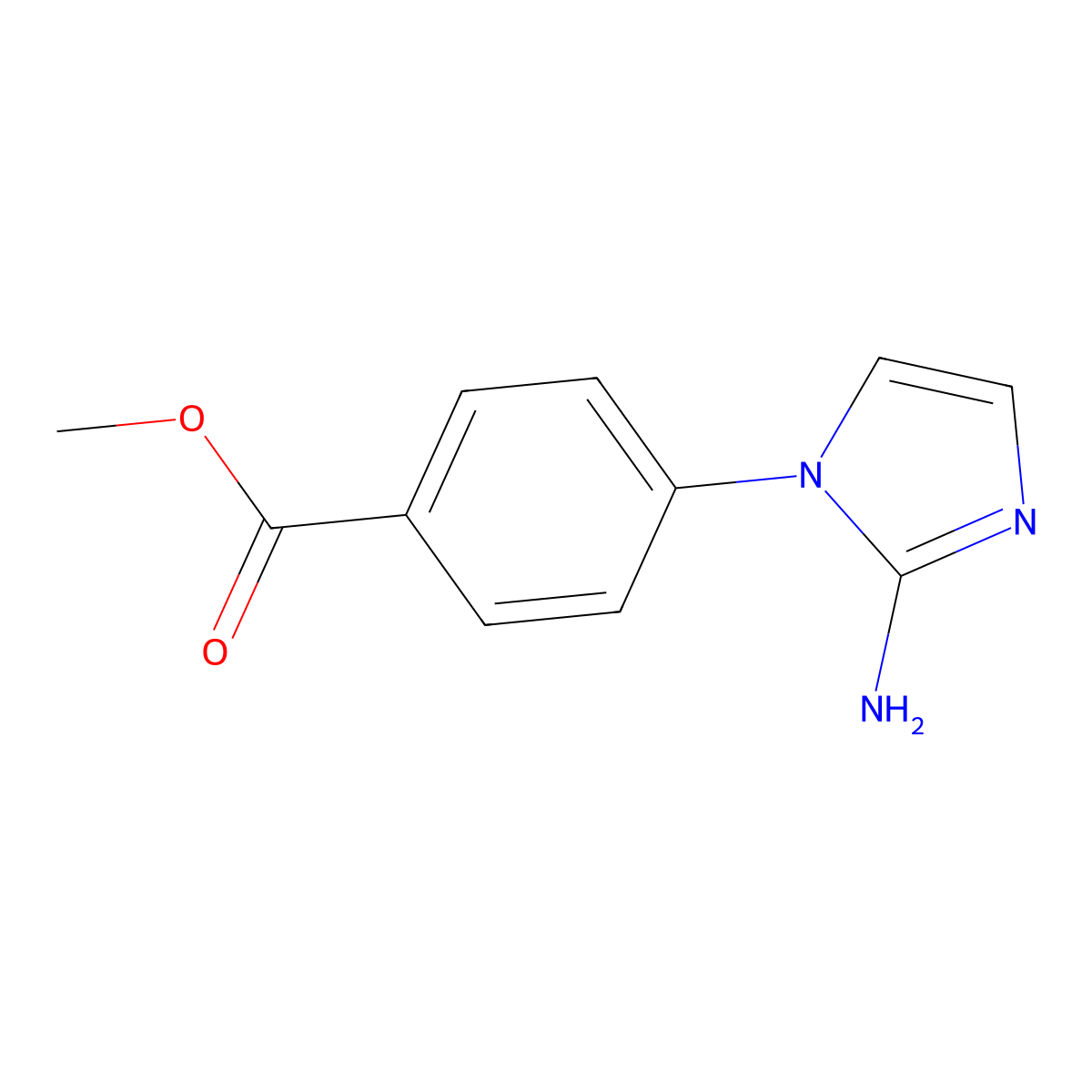 Methyl 4-(2-amino-1H-imidazol-1-yl)benzoate molecular structure, CAS 2294957-10-9