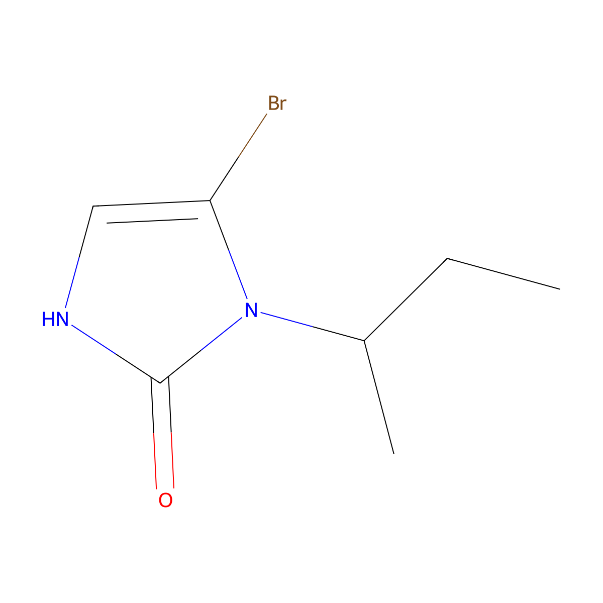 5-bromo-1-(sec-butyl)-1,3-dihydro-2H-imidazol-2-one molecular structure, CAS 2294957-18-7