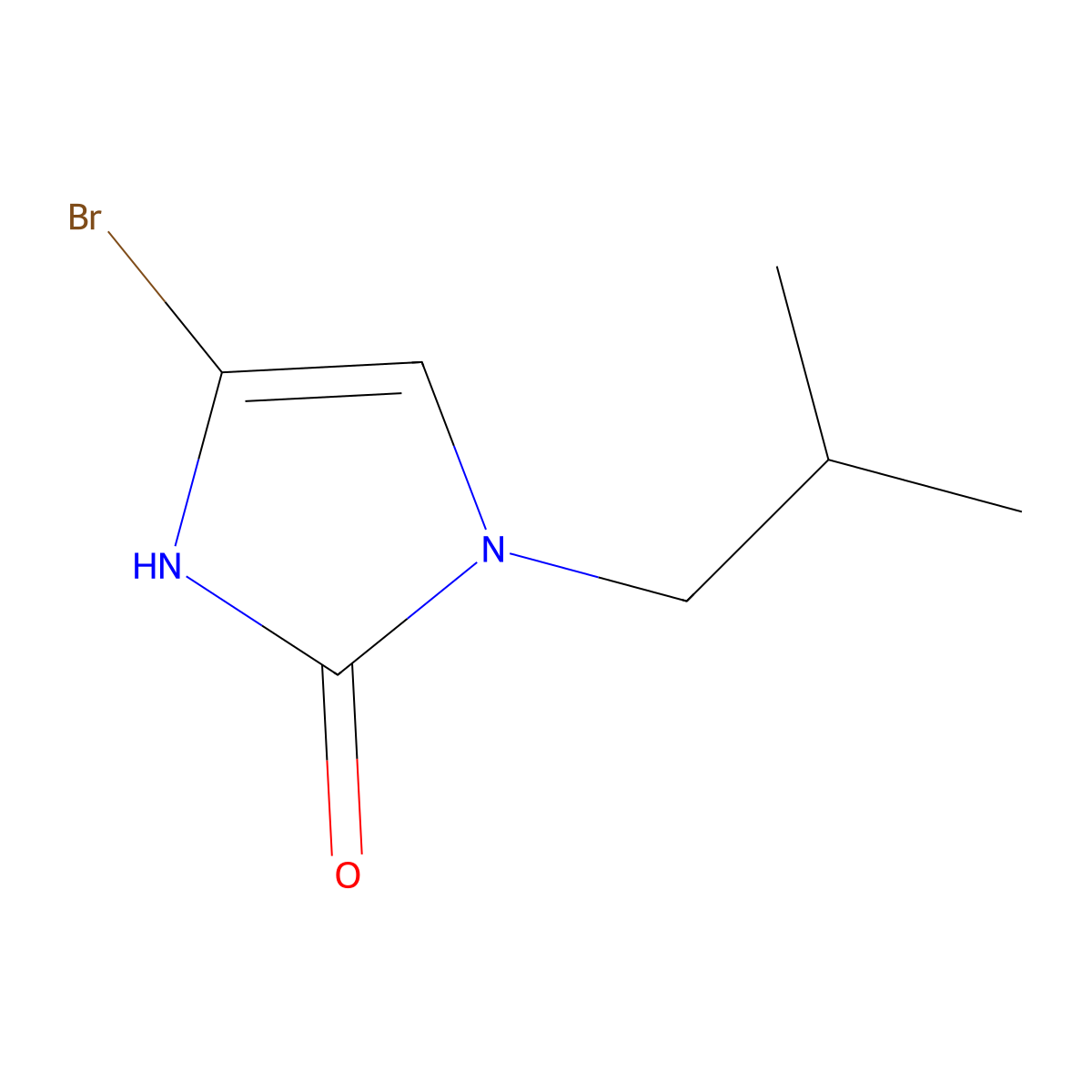 4-bromo-1-isobutyl-1,3-dihydro-2H-imidazol-2-one molecular structure, CAS 2294957-21-2