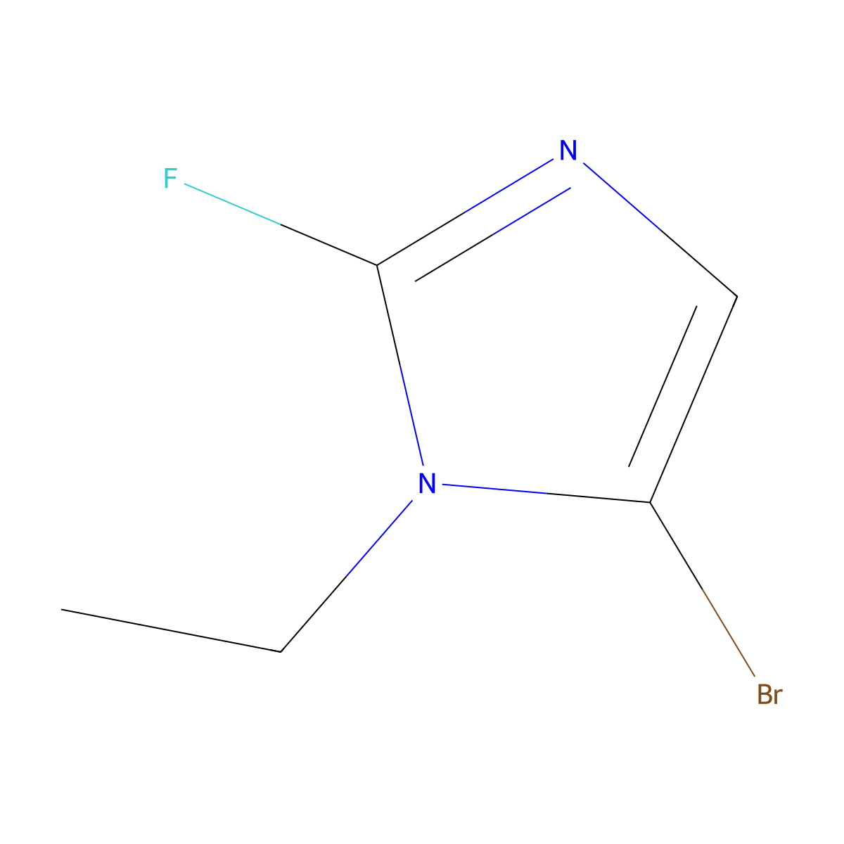 5-bromo-1-ethyl-2-fluoro-1H-imidazole molecular structure, CAS 2294957-22-3
