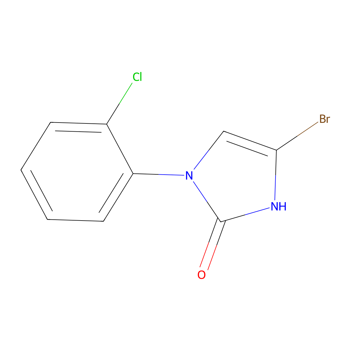 4-bromo-1-(2-chlorophenyl)-1,3-dihydro-2H-imidazol-2-one molecular structure, CAS 2294957-30-3