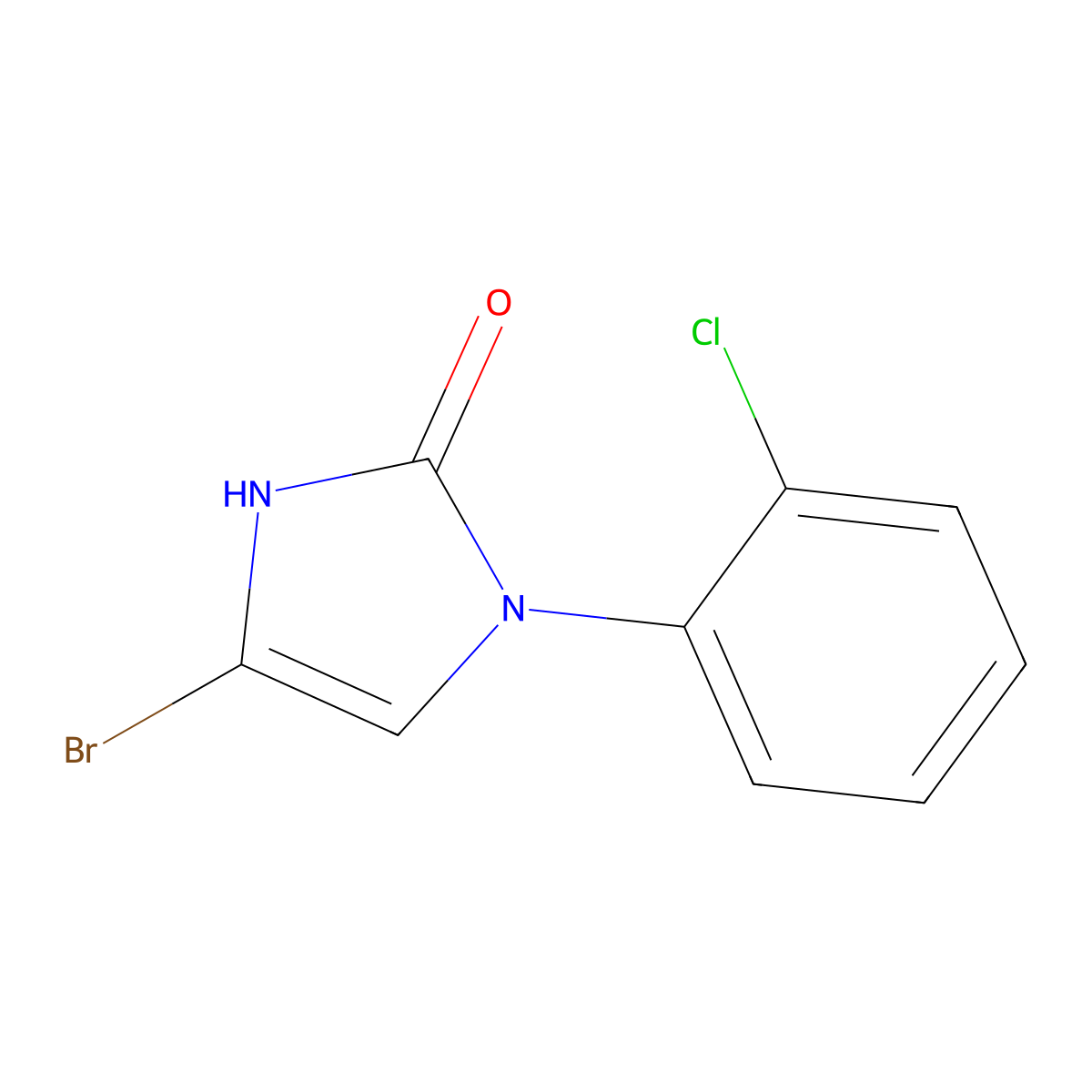 4-bromo-1-(2-chlorophenyl)-1,3-dihydro-2H-imidazol-2-one molecular structure, CAS 2294957-30-3