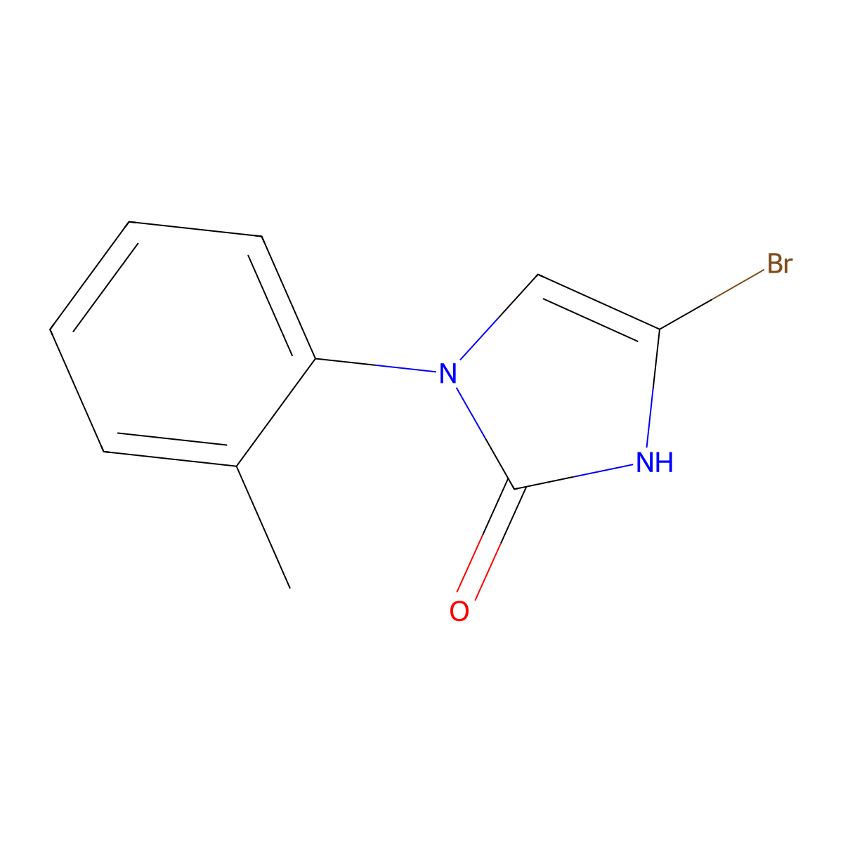 4-bromo-1-(o-tolyl)-1,3-dihydro-2H-imidazol-2-one molecular structure, CAS 2294957-32-5