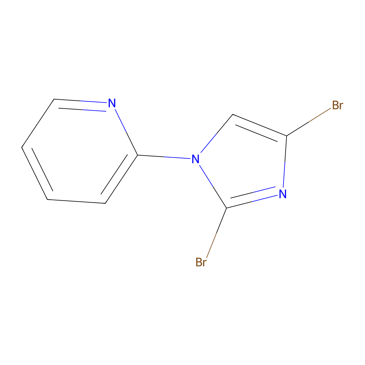 2-(2,4-dibromo-1H-imidazol-1-yl)pyridine molecular structure, CAS 2294957-45-0