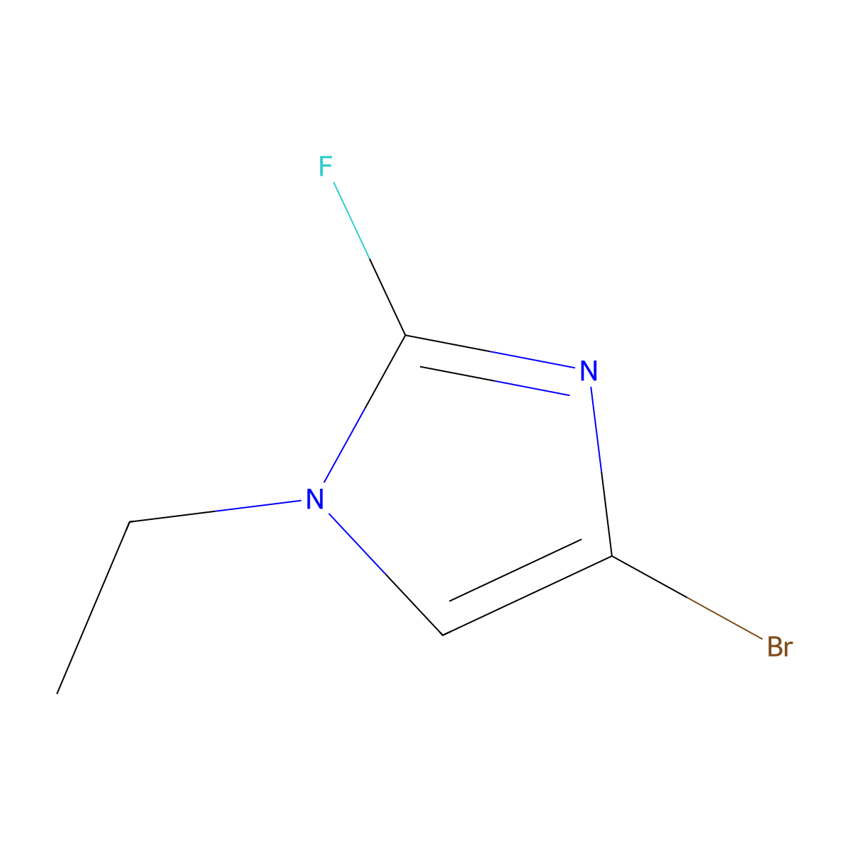 4-bromo-1-ethyl-2-fluoro-1H-imidazole molecular structure, CAS 2294957-47-2