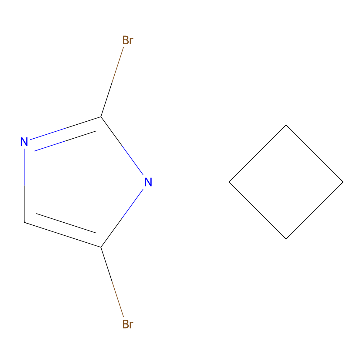 2,5-dibromo-1-cyclobutyl-1H-imidazole molecular structure, CAS 2294957-49-4