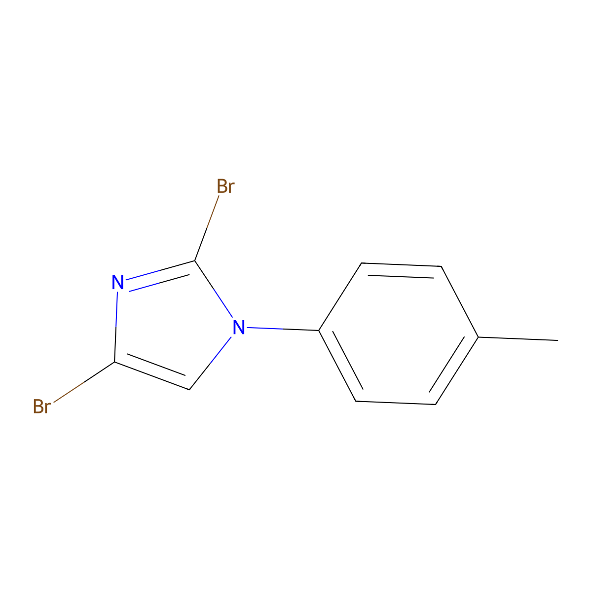 2,4-dibromo-1-(p-tolyl)-1H-imidazole molecular structure, CAS 2294957-52-9