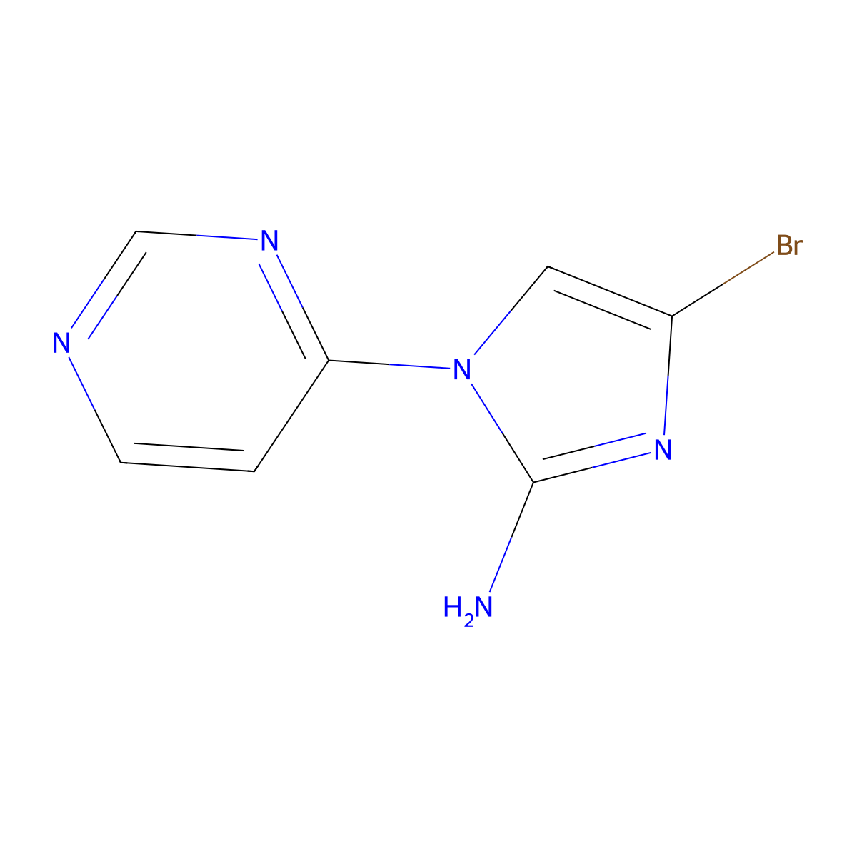 4-bromo-1-(pyrimidin-4-yl)-1H-imidazol-2-amine molecular structure, CAS 2294957-57-4