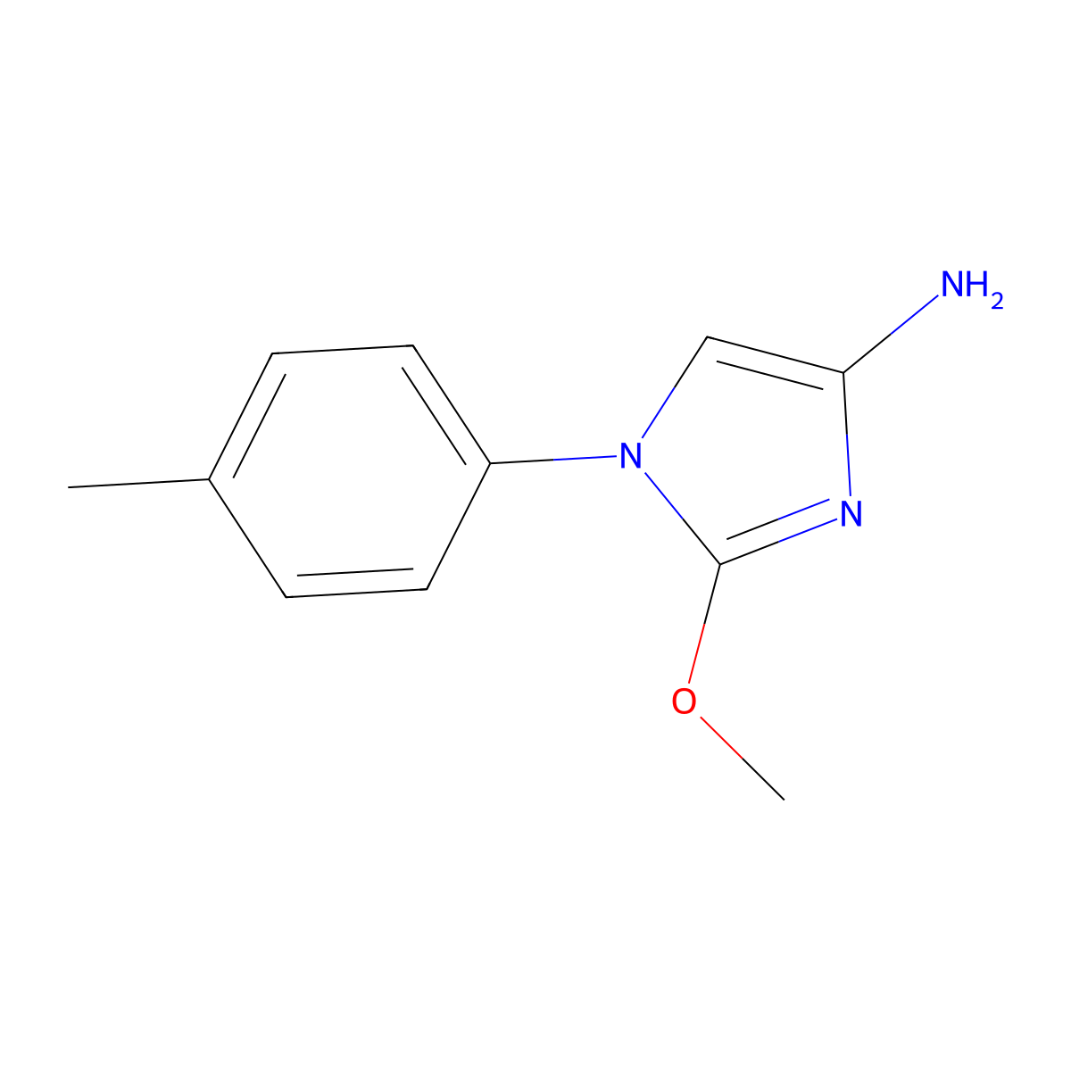 2-methoxy-1-(p-tolyl)-1H-imidazol-4-amine molecular structure, CAS 2294957-60-9