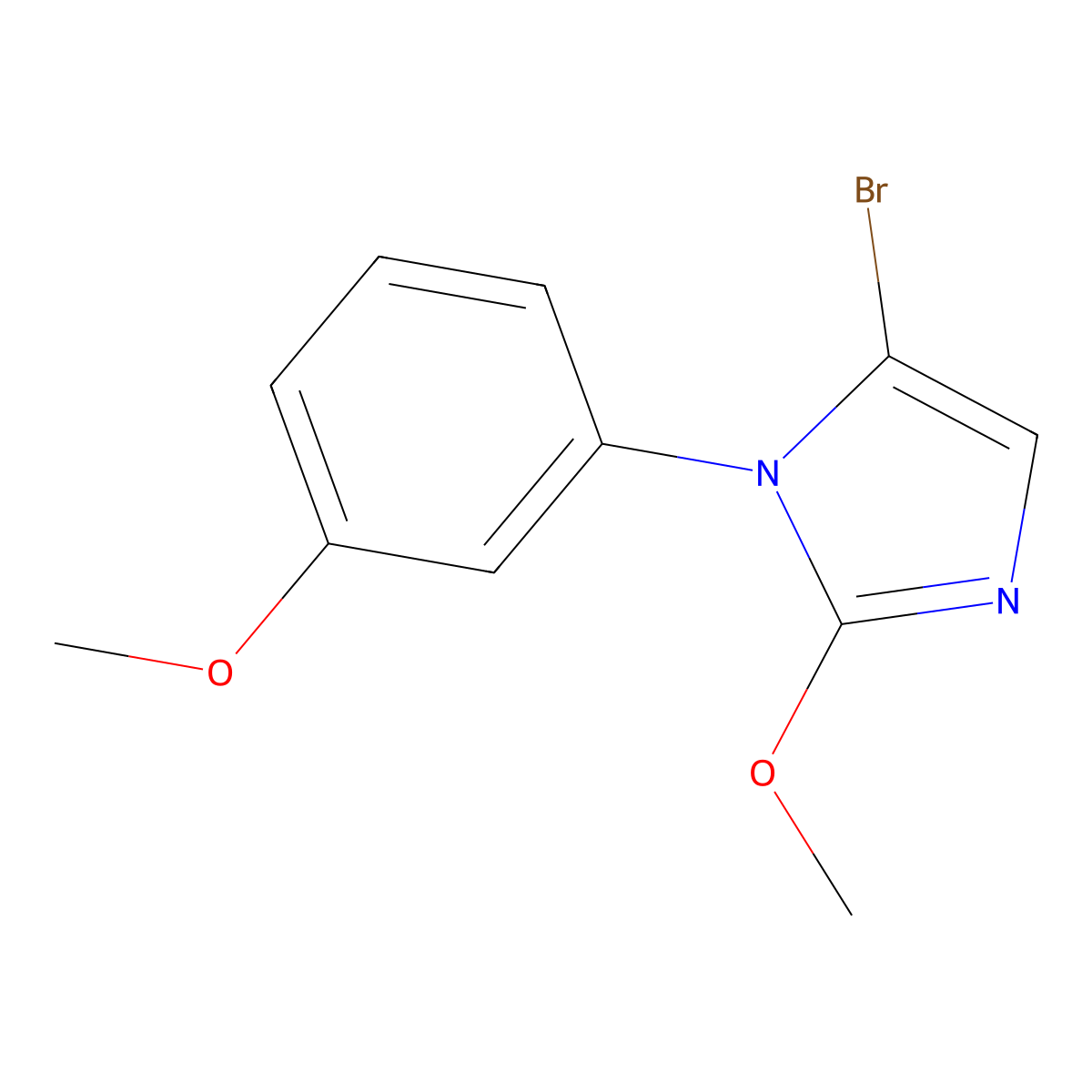 5-bromo-2-methoxy-1-(3-methoxyphenyl)-1H-imidazole molecular structure, CAS 2294957-70-1
