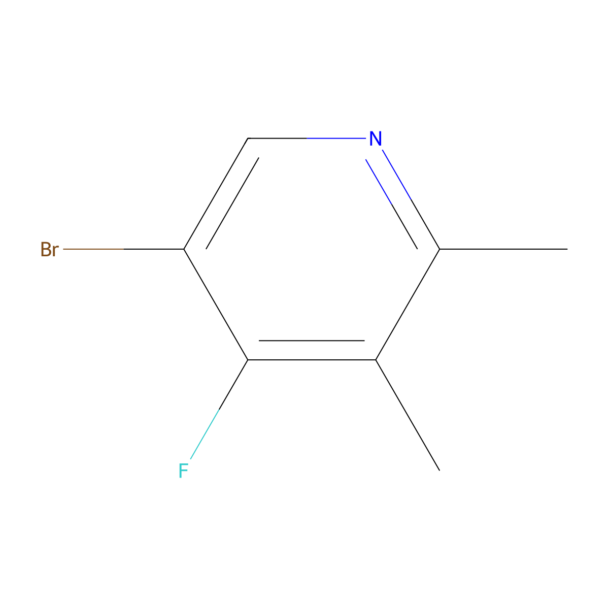 5-Bromo-4-fluoro-2,3-dimethylpyridine molecular structure, CAS 2294957-82-5