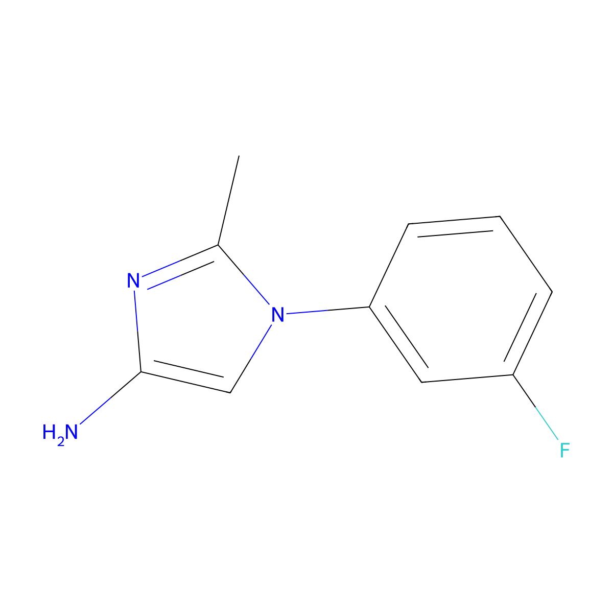 1-(3-fluorophenyl)-2-methyl-1H-imidazol-4-amine molecular structure, CAS 2294957-85-8