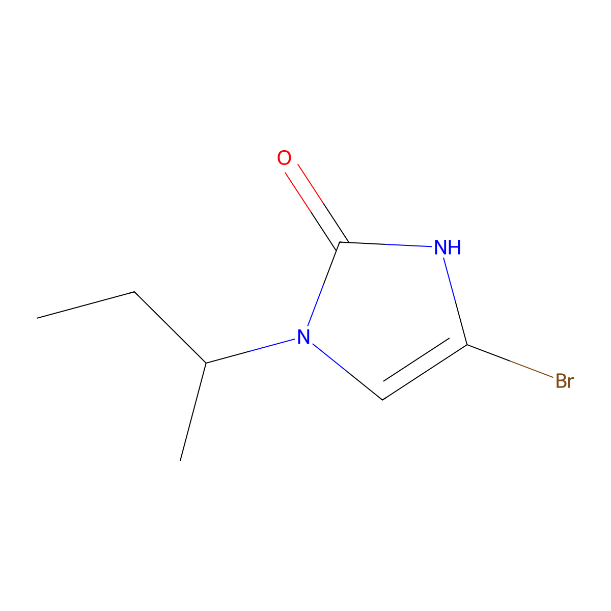4-bromo-1-(sec-butyl)-1,3-dihydro-2H-imidazol-2-one molecular structure, CAS 2294957-86-9