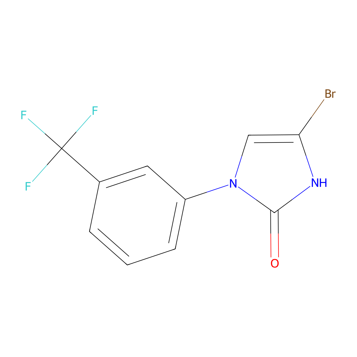 4-bromo-1-(3-(trifluoromethyl)phenyl)-1,3-dihydro-2H-imidazol-2-one molecular structure, CAS 2294957-90-5