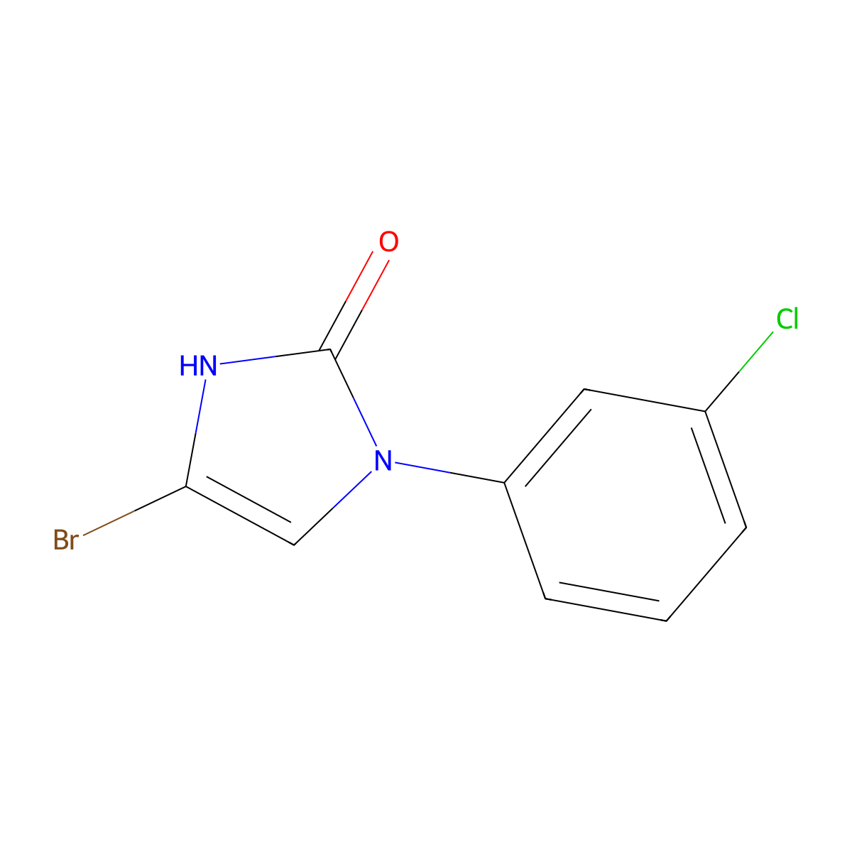 4-bromo-1-(3-chlorophenyl)-1,3-dihydro-2H-imidazol-2-one molecular structure, CAS 2294957-92-7