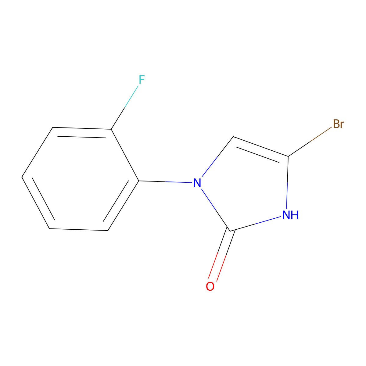 4-bromo-1-(2-fluorophenyl)-1,3-dihydro-2H-imidazol-2-one molecular structure, CAS 2294957-93-8